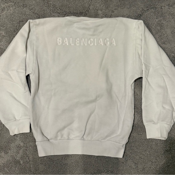 Balenciaga Sweaters - BALENCIAGA White Women’s Crewneck